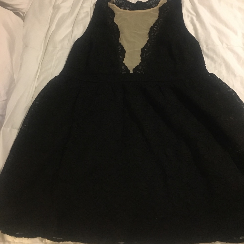 Black lace cocktail dress